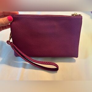Elegant Purple Wristlet Clutch
